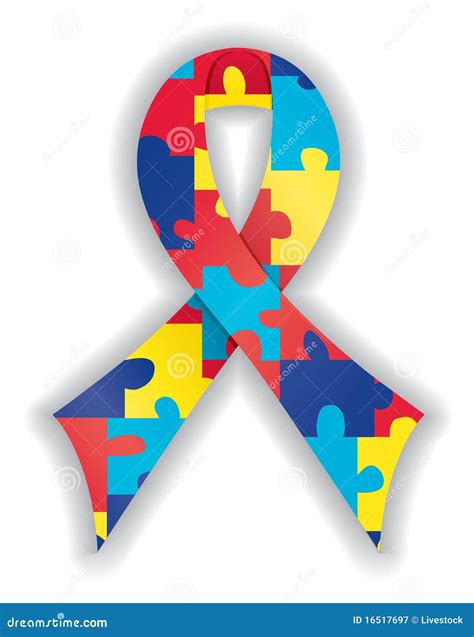 Smooth Autism Ribbon Stock Vector Illustration Of Yellow 16517697