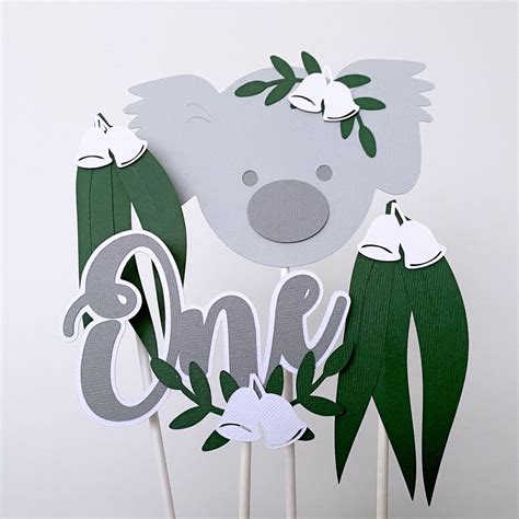 Koala Cake Topper ONE Cake Topper First Birthday Gum Nuts Etsy