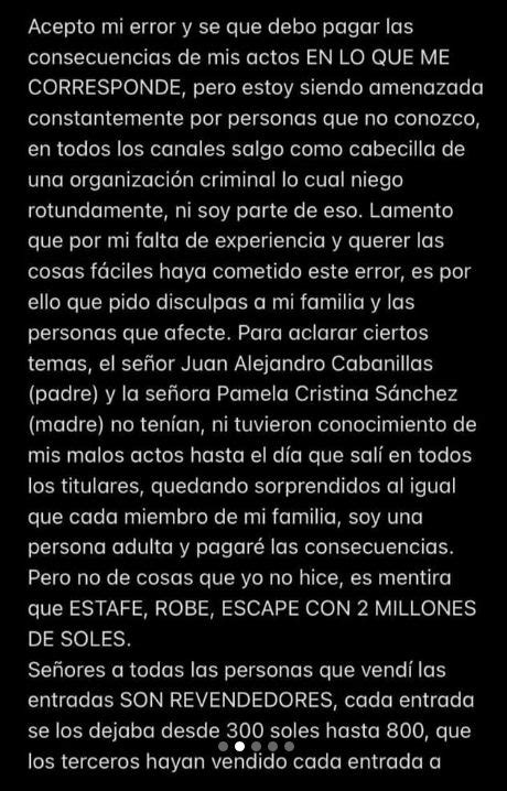 La Carta De La Estafadora De Las Entradas De Daddy Yankee Con La Que Hizo Creer Que Se