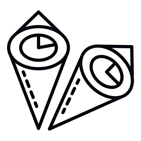 Sushi cone icon, outline style 15552473 Vector Art at Vecteezy