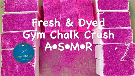 Fresh And Dyed Gym Chalk Block Crush Asmr 13 Block Crush Asmr Youtube