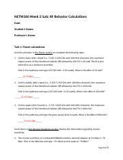 Week Docx Netw Week Ilab Rf Behavior Calculations Date