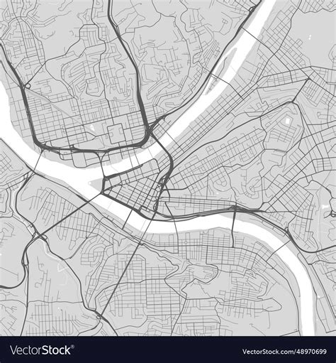 Map of pittsburgh city pennsylvania united states Vector Image