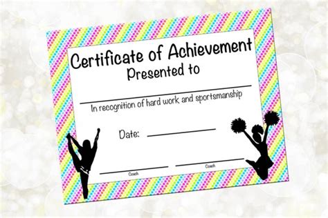 Cheer Awards Certificates Ideas