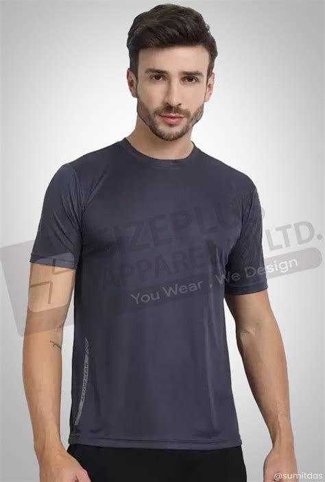 Plain Poly Cotton Round Neck Men T Shirts At Rs 200 In North 24