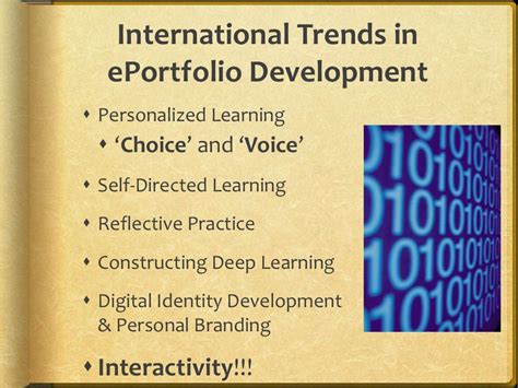 International Trends In Eportfolio Development