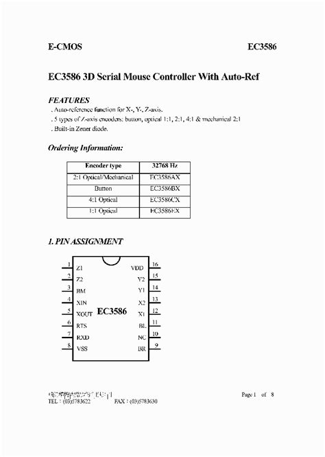 Ec3586 2198634 Pdf Datasheet Download Ic On Line