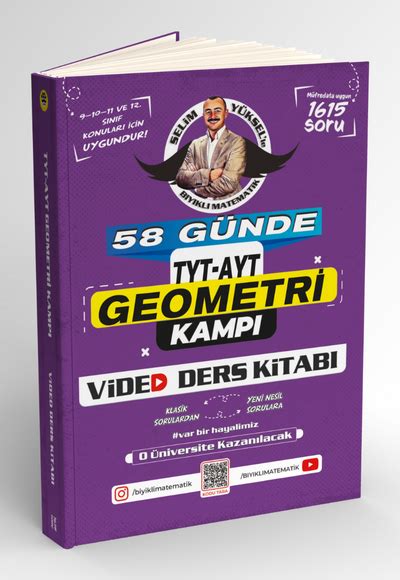 Bıyıklı Matematik 58 Günde TYT AYT Geometri Kampı Video Ders Kitabı