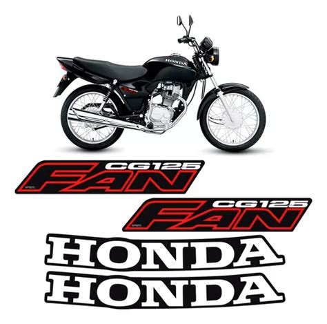 Jogo Kit Adesivos Para Honda Cg Fan 125 2006 Moto Preta Mercadolivre