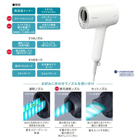 新製品 Panasonic ヘアードライヤー ナノケア ウォームホワイト Eh Na0j W 【限定特価】