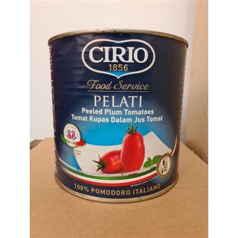 Jual Cirio Pelati Tomato Peeled Plum Tomatoes 2 5 Kg Tomat Kupas Kaleng