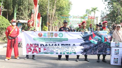 Aksi Damai Bela Palestina Ortom Muhammadiyah Kabupaten Bojonegoro