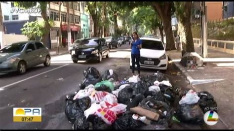 Lixo amanhece acumulado nas ruas do centro de Belém Pará G1