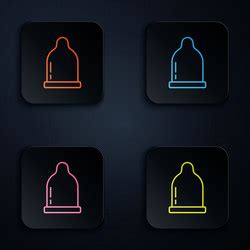 Neon Condom Sign Vector Images Over