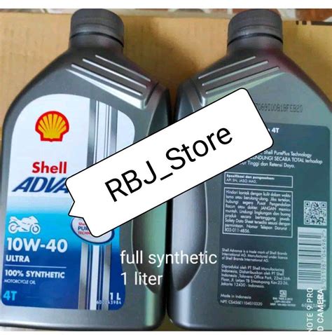 oli shell advance ultra tax  liter sae   full synthetic jaminan