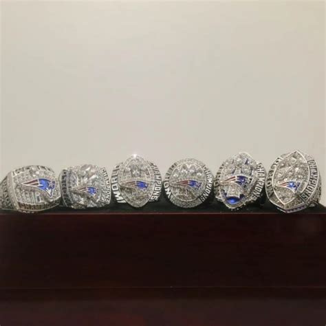 6 New England Patriots Super Bowl Rings Set – Championship Rings Store