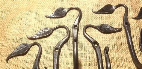 Hand Forged Leaf Hooks Made To Order Free Shipping Etsy