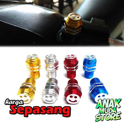 Jual Tutup Lubang Baut Spion Smile Honda Yamaha LOGO Emoticon Smile