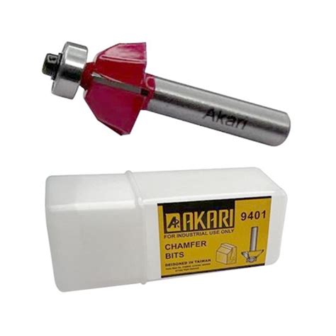 Akari Chamfer Router Bit 9401 8mm Shank UNBOXTOOLS