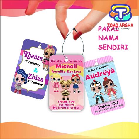 Jual Hang Tag Hangtag Thank You Kartu Ucapan Ultah Terima Kasih Plus