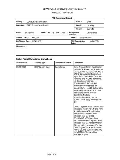 Fillable Online CCR Rule Compliance Data And Informationlbwl Fax