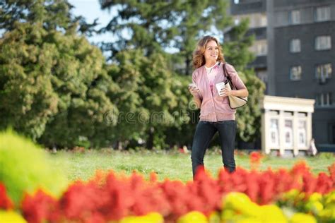 Walking in the park. stock image. Image of espresso, adult - 38070877