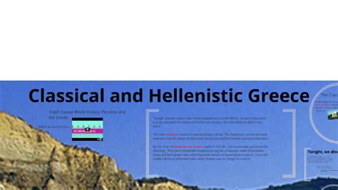 Classical And Hellenistic Greece By Robert Crisp