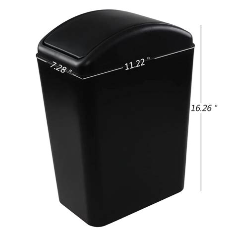 3 Pack Plastic Swing Lid Trash Can 45 Gallon Garbage Can With Swing