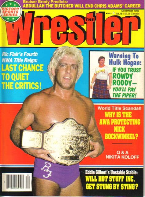 Pro Wrestling Magazine The Wrestler From December 1986 Ric Flair And