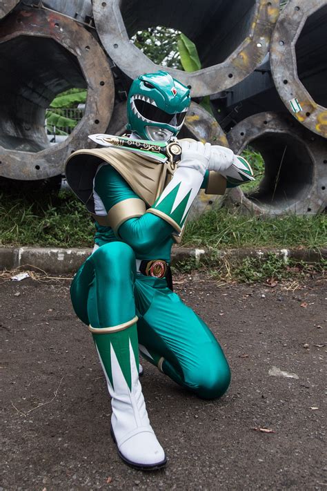 Aniki Mmpr Green Ranger Cosplay Costume Set Etsy