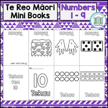 Te Reo Māori Numbers Mini book Booklet Activity 10 19 TPT