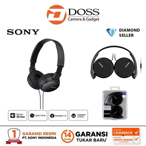 Jual Sony Mdr Zx110 Ap Extra Bass Smartphone Headset Black Di Seller