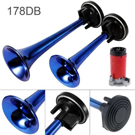 12v 178db Auto Car Claxon Air Horns Set Super Loud Dual Tone With 12v