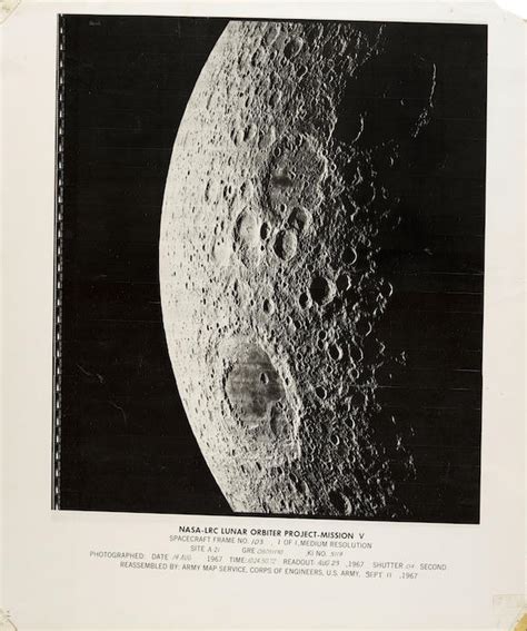 Bonhams Lunar Orbiter V Photographs