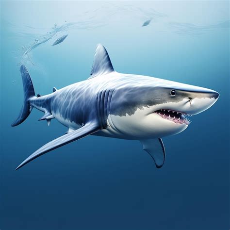 Premium Photo | Beautiful drawing of a blue shark