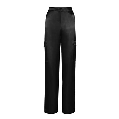 MVP WARDROBE PANTALONE CARGO RASO ANTELOPE Donna Nero Mascheroni Store