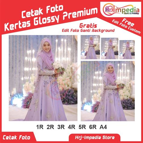 Jual Cetak Foto Ukuran 1R 2R 3R 4R 5R A4 Kertas Foto Tebal Premium