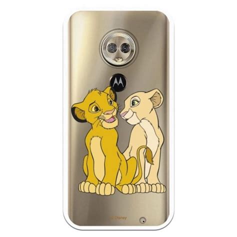 Funda Oficial Disney Simba Y Nala Transparente Para Motorola Moto G