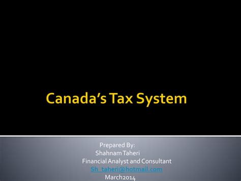 Canada S Tax System PPT