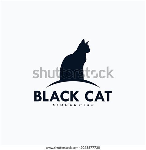 Black Cat Logo Design Vector Stock Vector (Royalty Free) 2023877738 ...