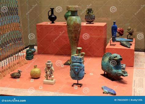 Colorful Exhibit Covering Pieces Of Egyptian Artifacts The Louvre