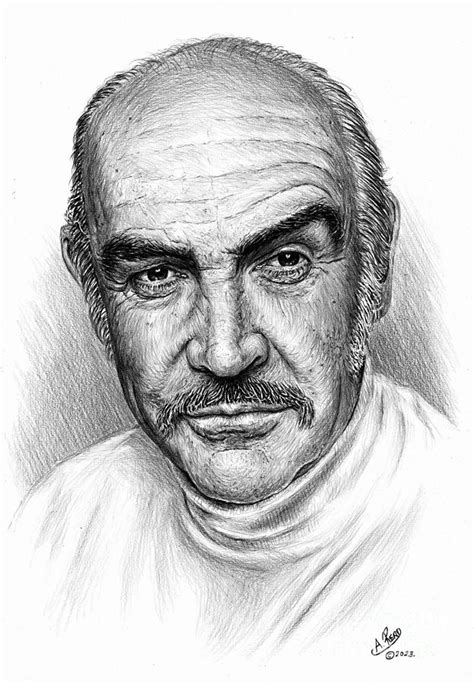 Sir Sean Connery Drawing By Andrew Read Fine Art America