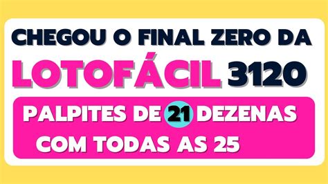 LOTOFÁCIL 3120 REDUÇÃO DE 25 PARA 21 DEZENAS YouTube