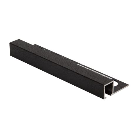 Square Edge Textured Black Aluminium Square Edge Tile Trim Tdp By