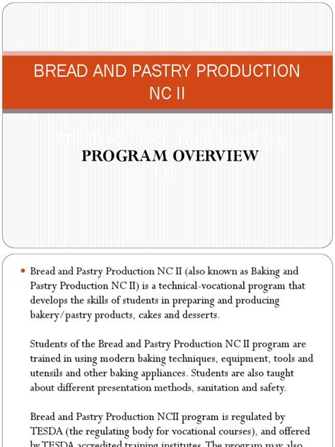 Bread And Pastry Production Nc Ii Pptxoverview Pdf Bakery Cakes