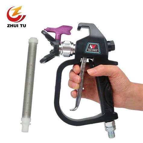 Professional 3600psi High Pressure Airless Paint Spray Gun With 517 Spray Tip Nozzle Guard For