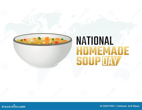 Vector Graphic Of National Homemade Soup Day Stock Vector