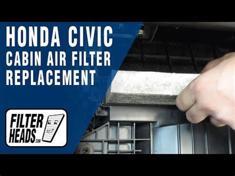 How To Replace Cabin Air Filter Honda Civic Youtube