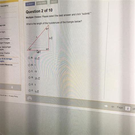 What Is The Length Of The Hypotenuse Of The Right Triangle Below Plz Help