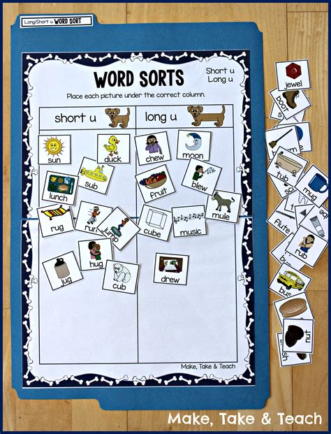 Teaching Long and Short Vowel Sounds Using Picture Sorting - Make Take ...